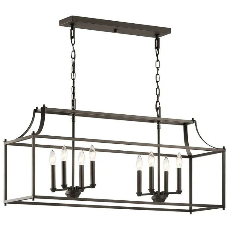 Kichler 42497 Morrigan 8-lt 41" Linear Chandelier - Olde Bronze