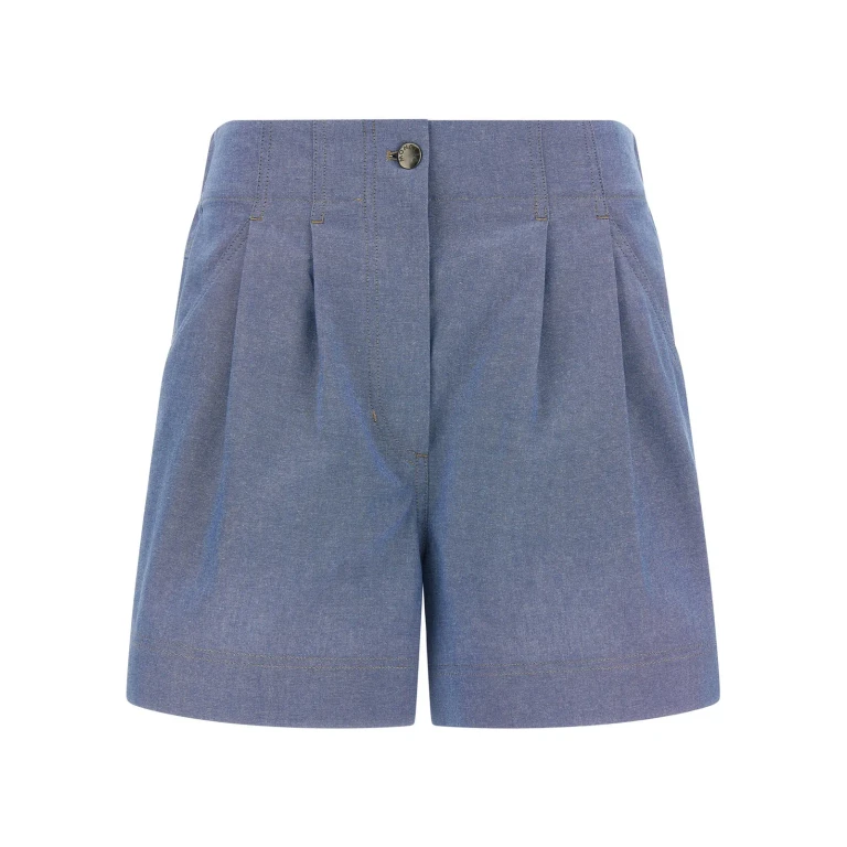Moncler Grenoble Chambray Cotton Shorts