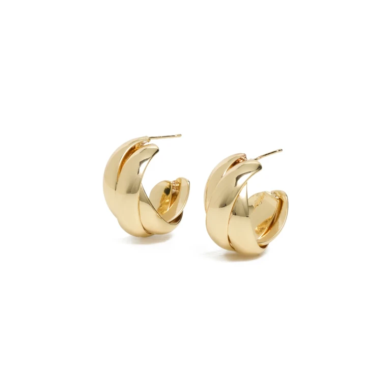 SHASHI Ross Hoops Gold One Size