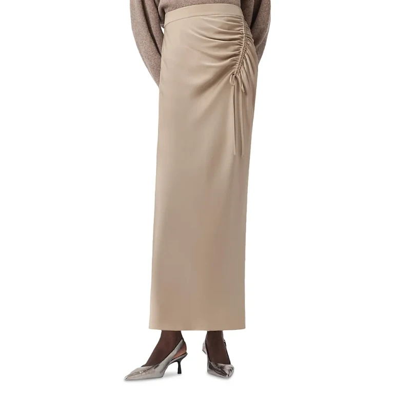 Allsaints Alexia Ruched Maxi Skirt