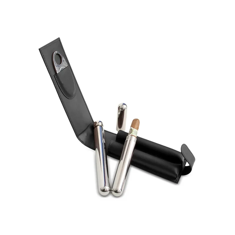 Leather Cigar Flask Carrying Case