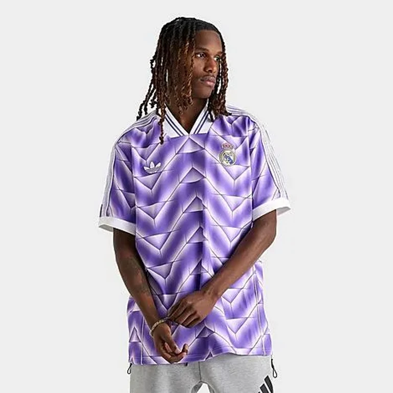 adidas Men's Real Madrid LFSTLR Soccer Jersey in Purple Rush/White Size: XS