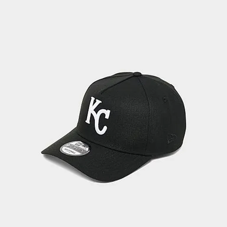 New Era Kansas City Royals MLB 9FORTY Snapback Hat in Black/White