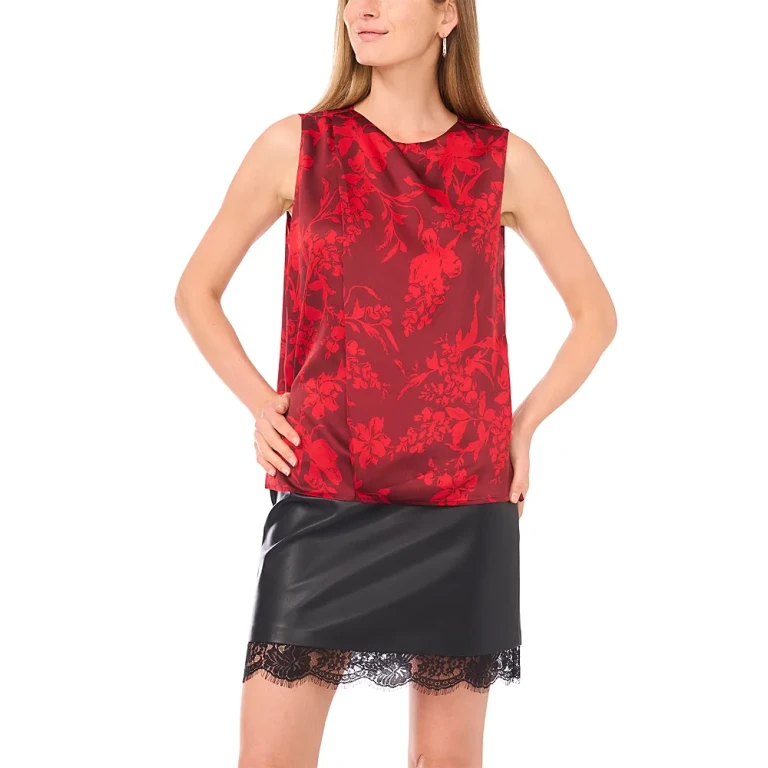 Vince Camuto Draped Neck Tank Top