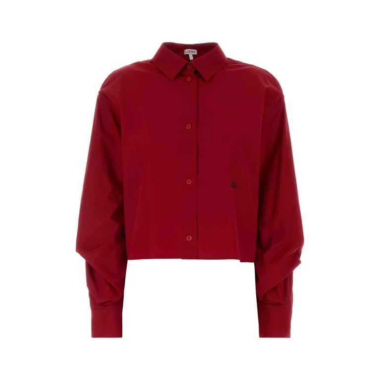 Loewe Red Poplin Shirt Exterior: Cotton Camicie - Women