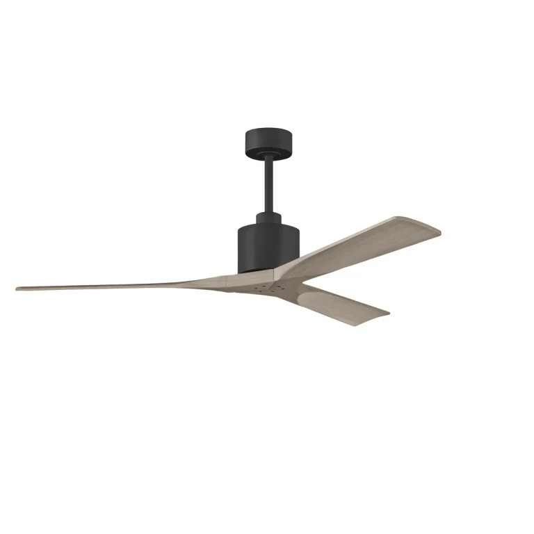Nan 6-Speed DC 60 Ceiling Fan in Matte Black with Gray Ash blades
