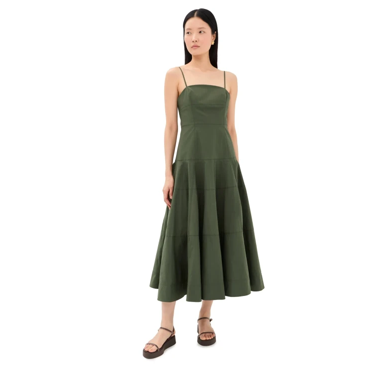 Veronica Beard Ilona Dress Army 0