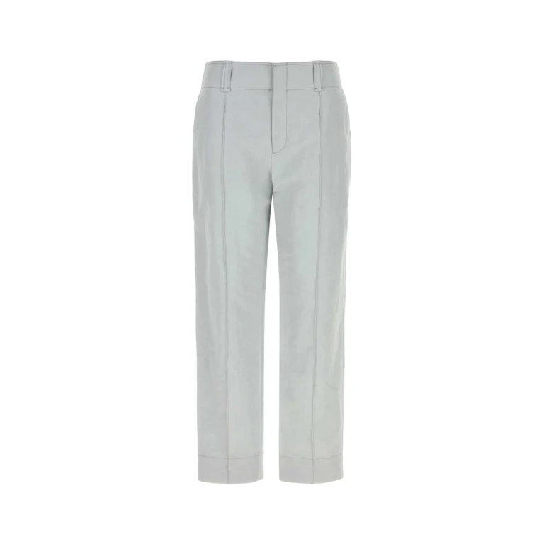 Chloé Light Grey Linen Blend Pant