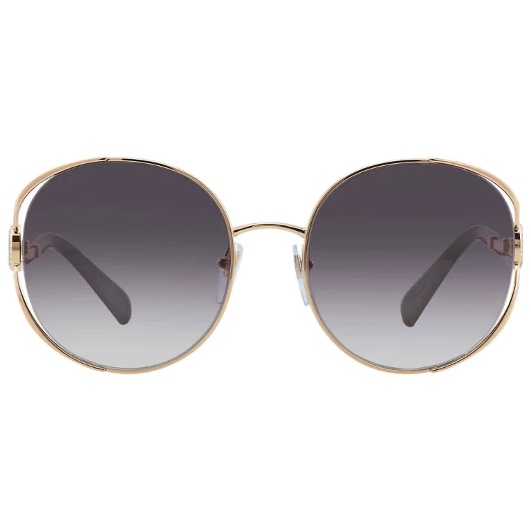Bvlgari Gray Gradient Round Ladies Sunglasses BV6181B 20148G 57