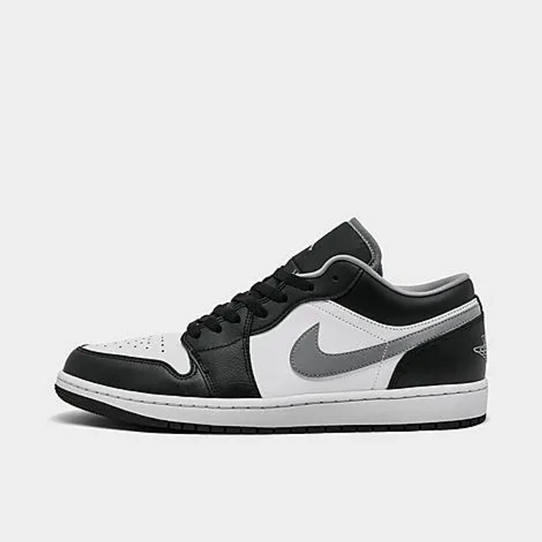 Jordan Men's Air Retro 1 Low Casual Shoes in Black/Particle Grey/White Size: 7.5