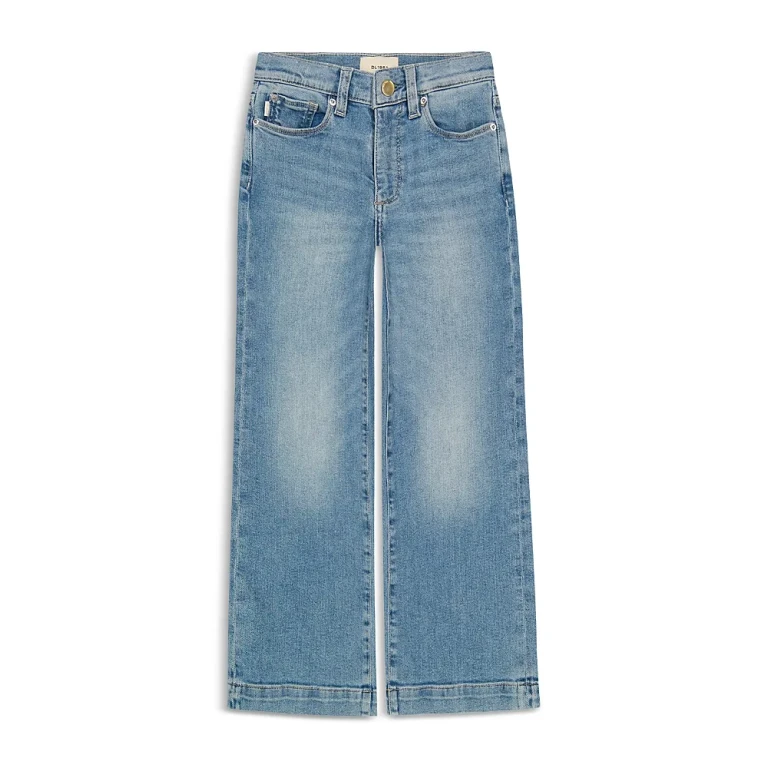 DL1961 Girls' Lily High Rise Wide Leg Jeans in Ravello - Big Kid
