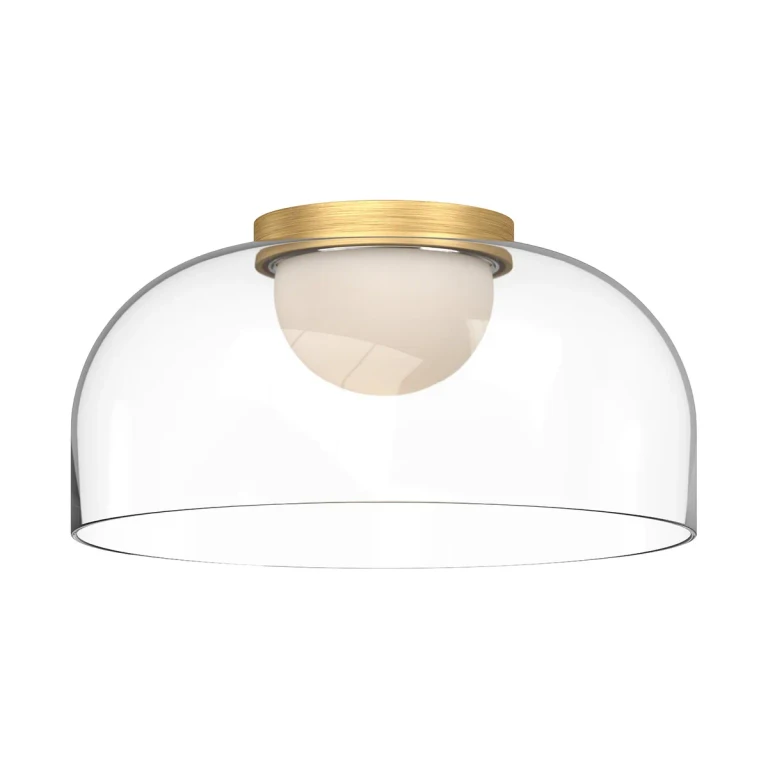 Brushed Gold Clear LED Flush Mount from the Cedar Collection