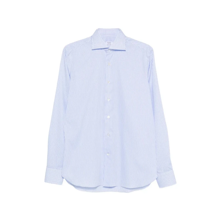 Borriello Shirt Blue Cotone - Men