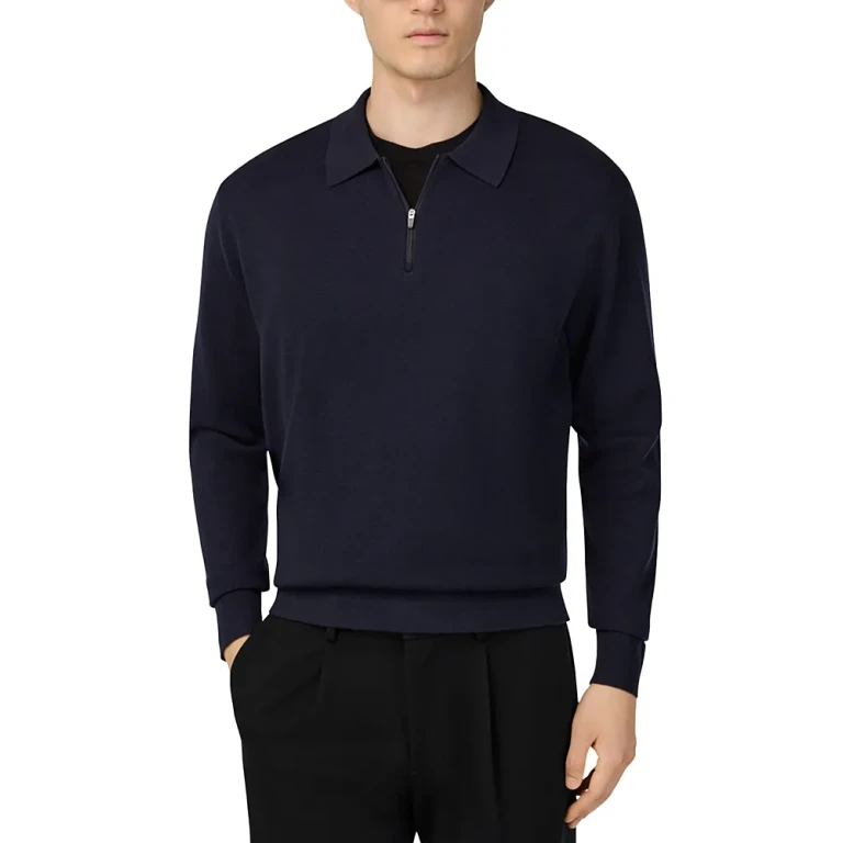 Boggi Milano Superfine Merino Wool Knitted Polo Shirt - Exclusive