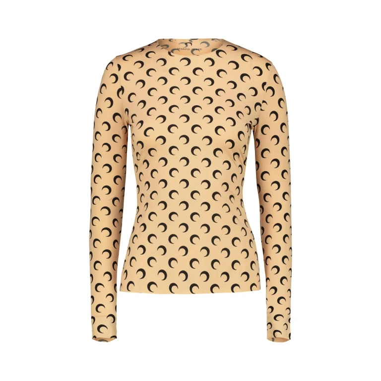 Marine Serre Crewneck Ls Top