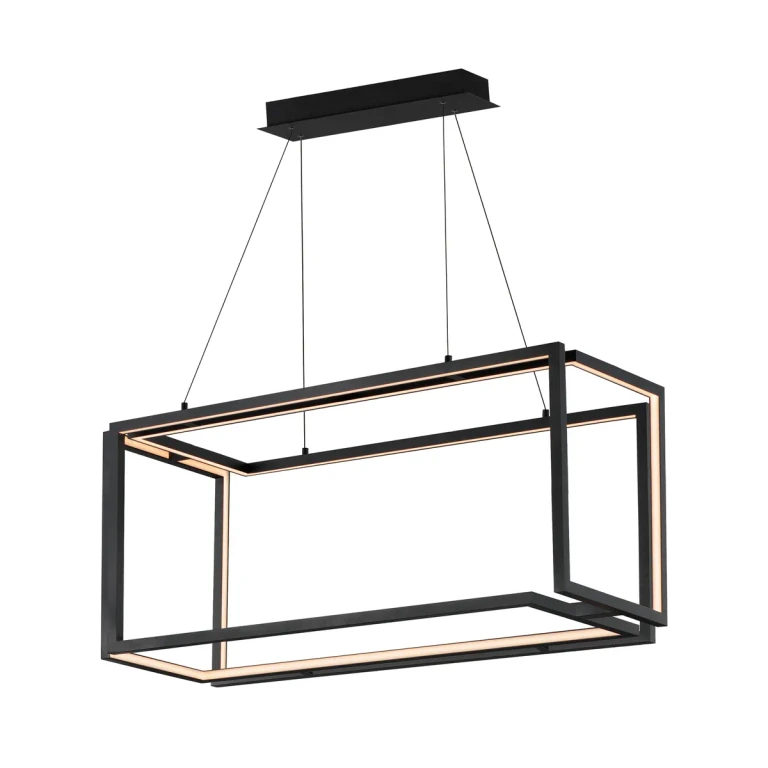 Black LED Linear Pendant from the Penrose Collection