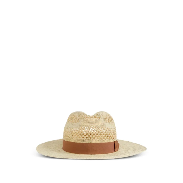 Chapéu Trilby de palha Giorgio Armani
