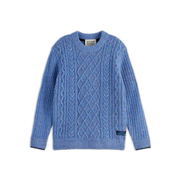 Scotch & Soda Boys' Cable Knitted Pullover Sweater - Little Kid, Big Kid