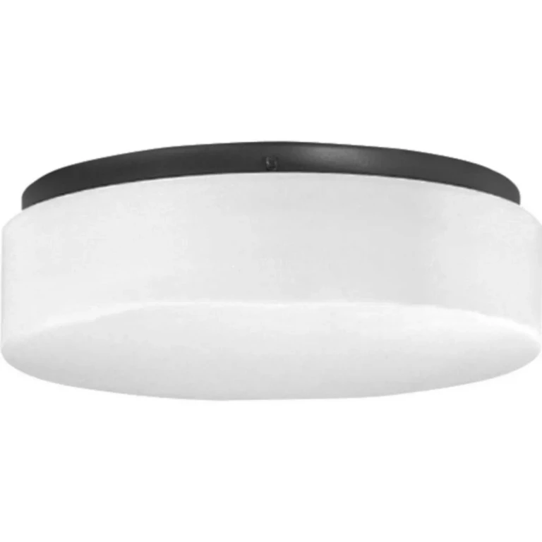 Black LED Flush Mount from the Led Drums And Clouds Collection