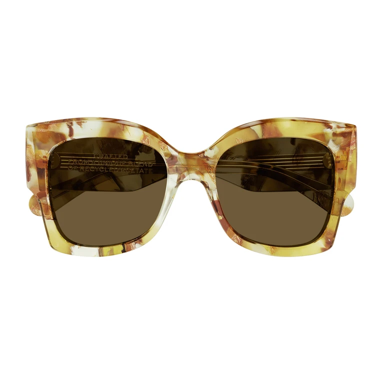 Chloé CH0252S Linea Gayia 003 Bronze Brown Multicolore Recycled Acetate Occhiali Da Sole - Women