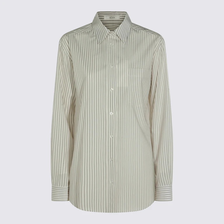 The Row Shirts Light Beige/black _co - Women