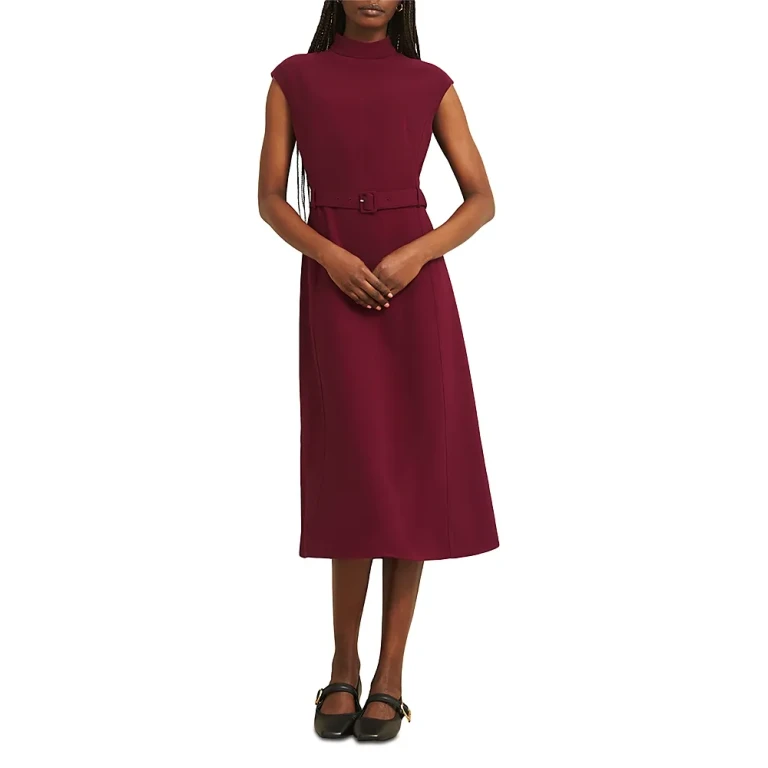 Hobbs London Petite Leslie Cap Sleeve Dress
