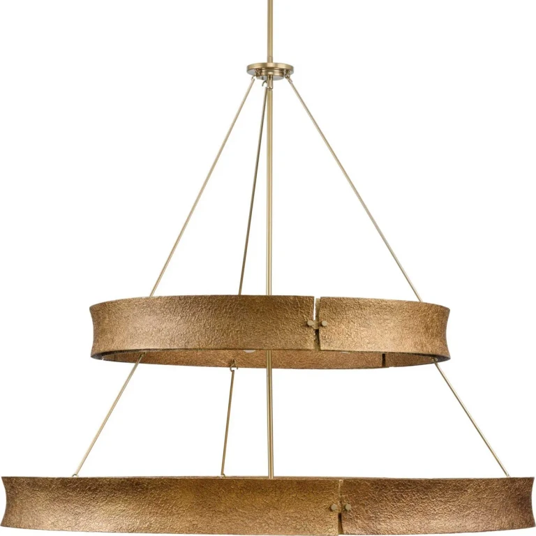 Soft Gold 13 Light Chandelier from the Lusail Collection