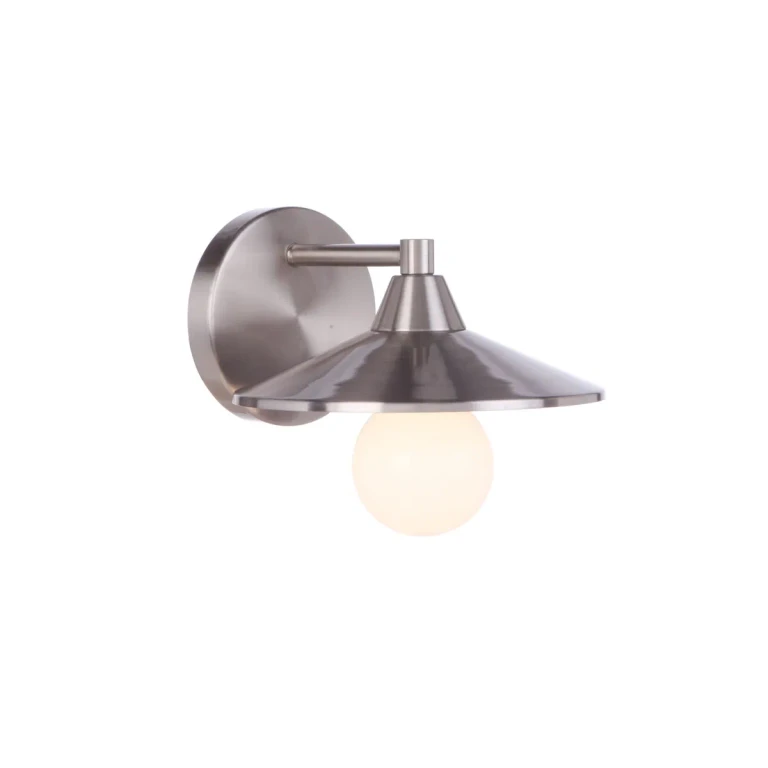 Isaac Wall Sconce in Brushed Polished Nickel