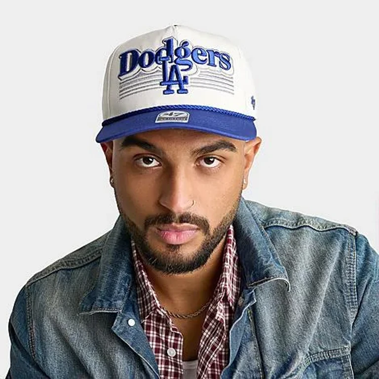 47 Brand '47 Los Angeles Dodgers MLB HITCH Snapback Hat in Sandstone/Royal