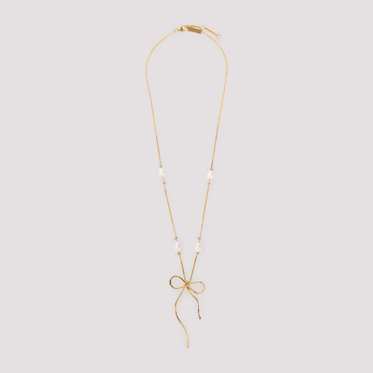 Marni Brass And Pearl Necklace
