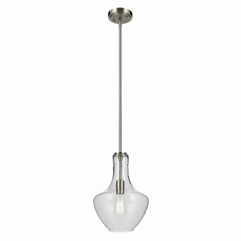 Brushed Nickel Pendant from the Everly Collection