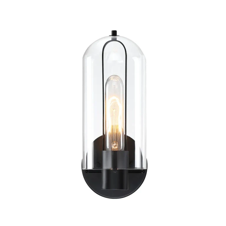 Matte Black One Light Wall Sconce from the Skylar Collection