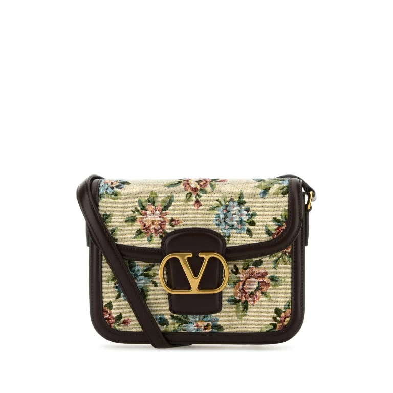 Embroidered Fabric 9to5 Crossbody Bag Multicoloroakbrown Borse A Tracolla - Women
