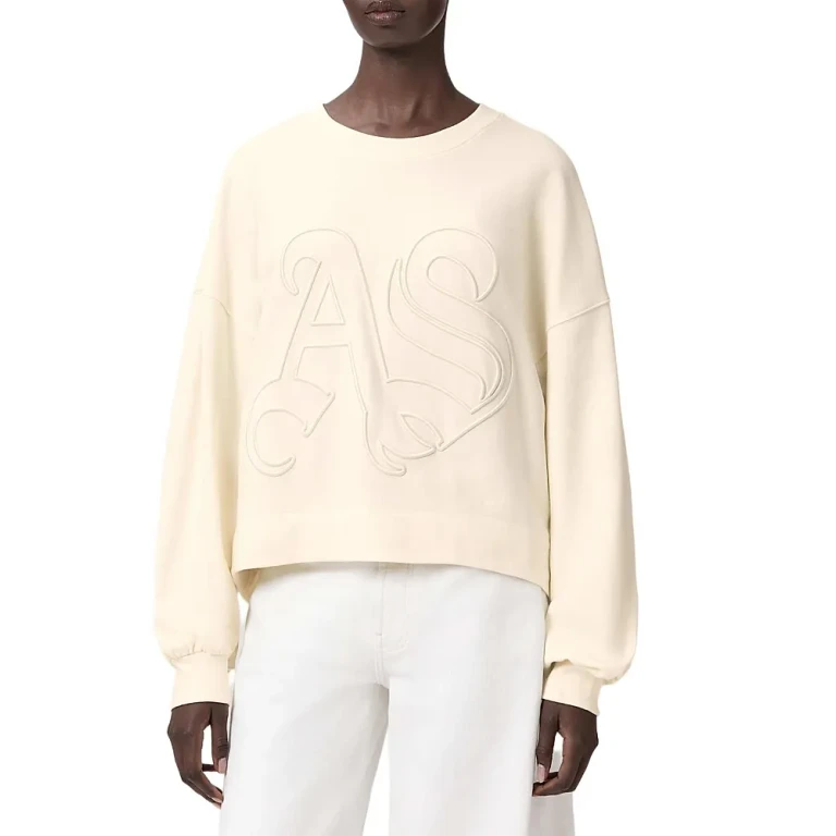 Allsaints Lila Embossed Crewneck Sweatshirt
