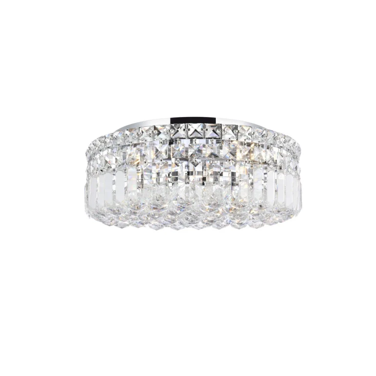 Chrome Five Light Flush Mount from the Maxime Collection