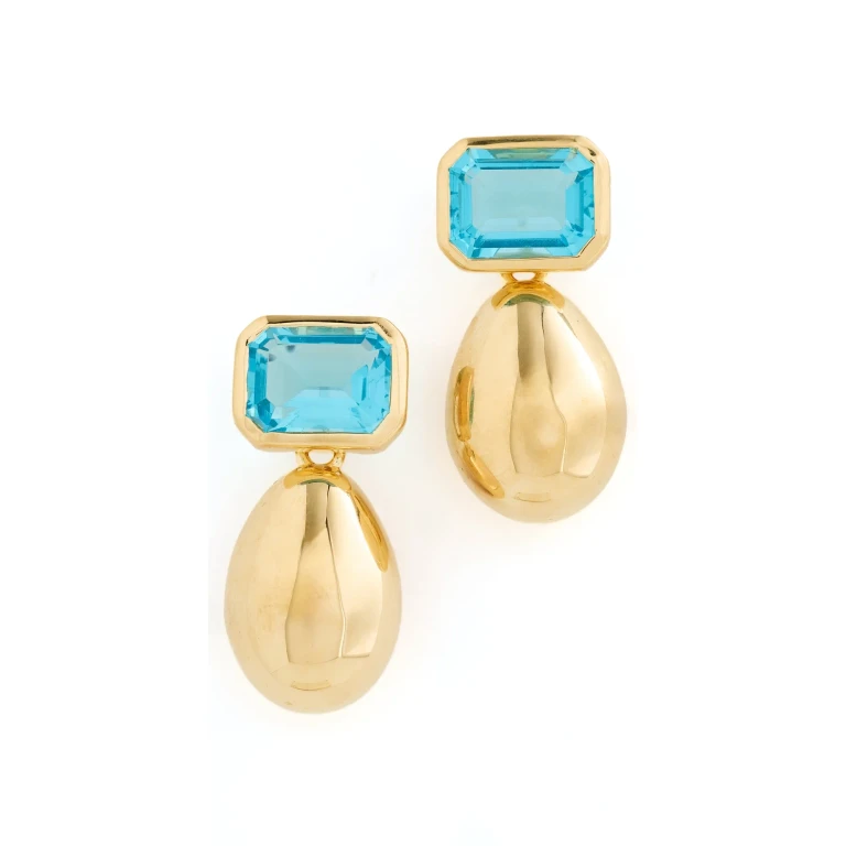 Lizzie Fortunato Bean Earrings In Cruise Gold One Size