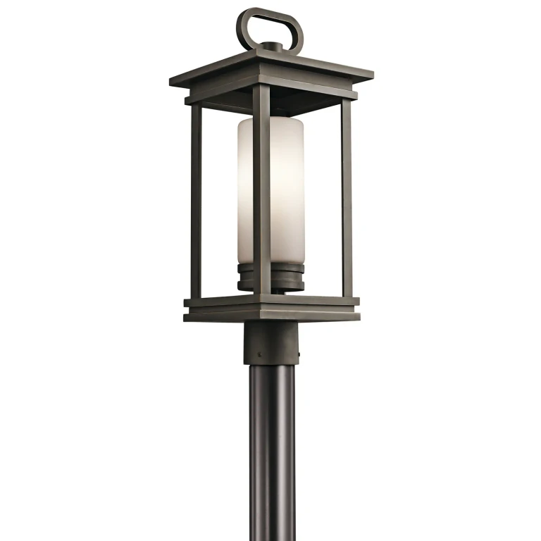 South Hope 1-Light 21.5" Outdoor Post Lantern in Rubbed Bronze