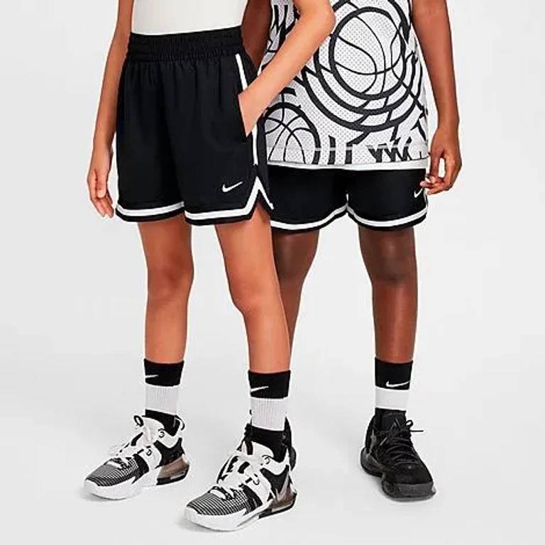 Nike Big Kids DNA 5 Inch Inseam Basketball Shorts in Black/White Size: XS