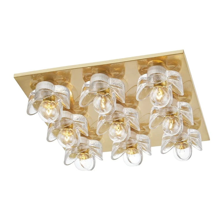 Mitzi Shea 9-Light Ceiling Light in Aged Brass - H410509-AGB