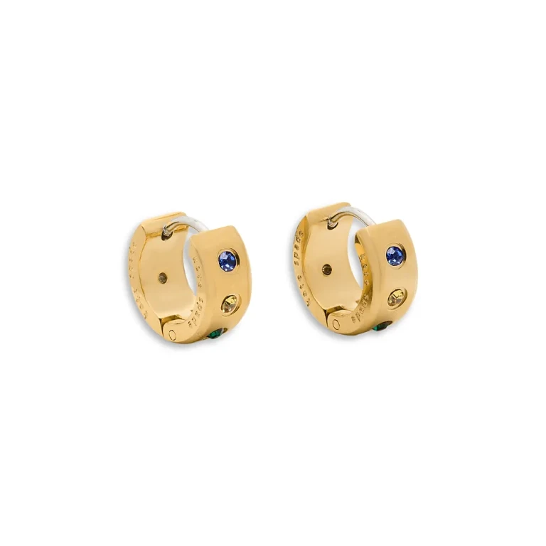 kate spade new york Stone Studded Huggie Hoop Earrings