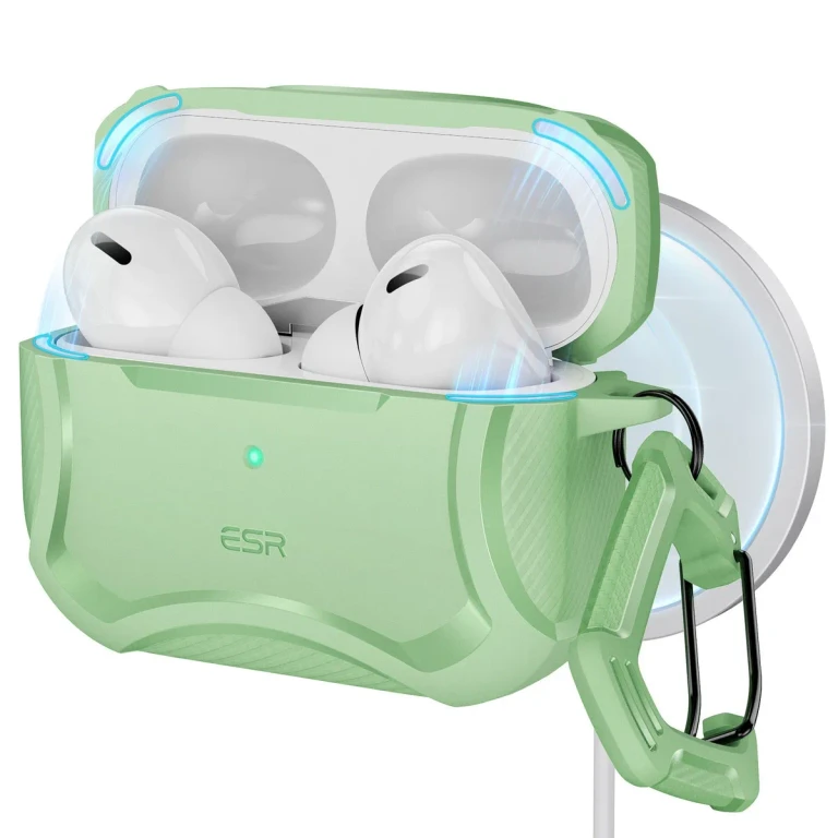 Funda ESR Cyber Tough para AirPods Pro (HaloLock) - Verde claro
