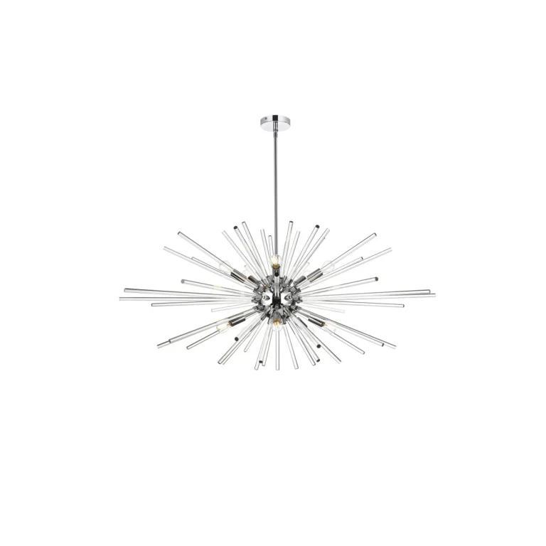 Chrome Ten Light Pendant from the Sienna Collection