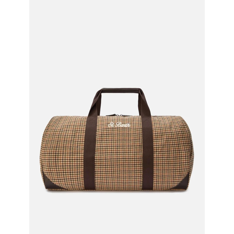 Mc2 Saint Barth Jetleg Wool Travel Bag Tweed Blend Green - Unisex