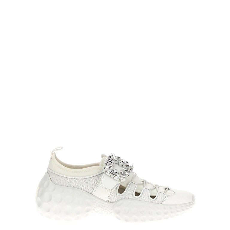 Roger Vivier White Polyamide Athletic Sneakers - Women