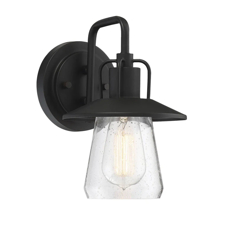 Trade Winds Lighting 1-Light Wall Sconce In Matte Black - TW70027-BK