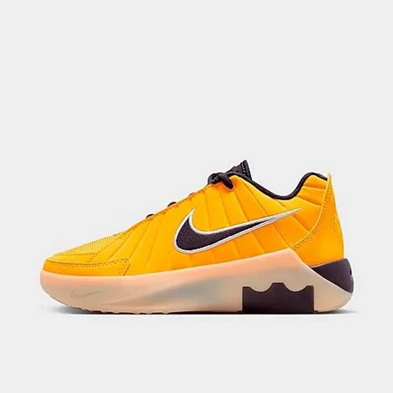 Nike Big Kids LeBron Witness 9 Basketball Shoes in Glacier Ice/Glacier Blue/Metallic Silver Size: 4.0