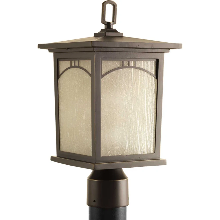 Antique Bronze One Light Post Lantern from the Residence Collection