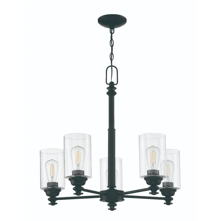 Dardyn 5-Light Mini Pendant in Flat Black