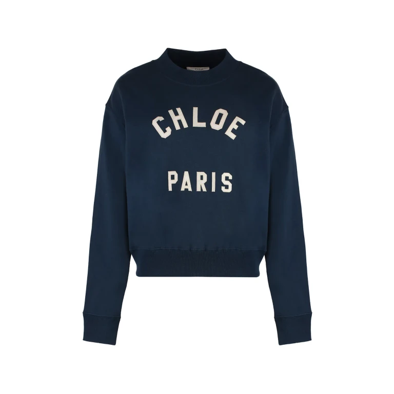 Chloé Blue Cotton Sweatshirt