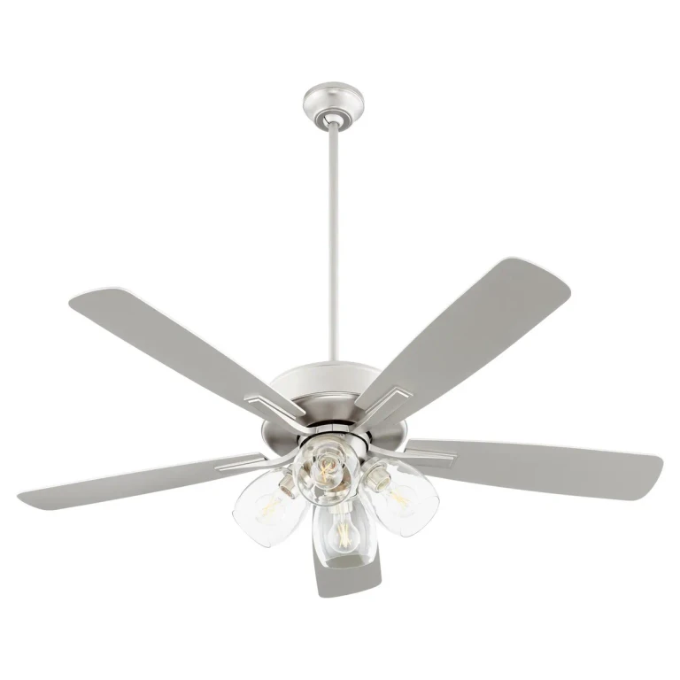 Satin Nickel 52" Ceiling Fan from the Ovation Collection